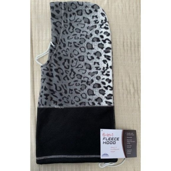 Artic-Summit 6 in 1 Fleece hood reversible wind & water resistant one size Black - Picture 2 of 2